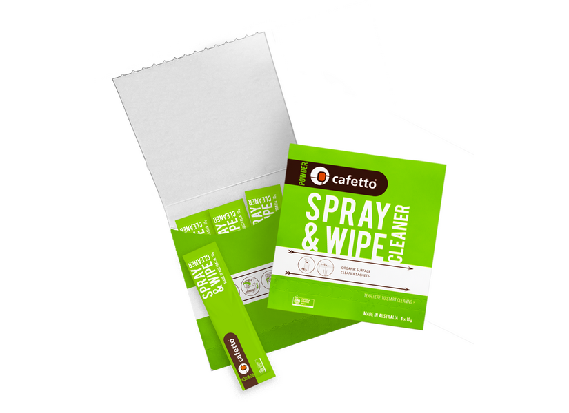 Spray and wipe set